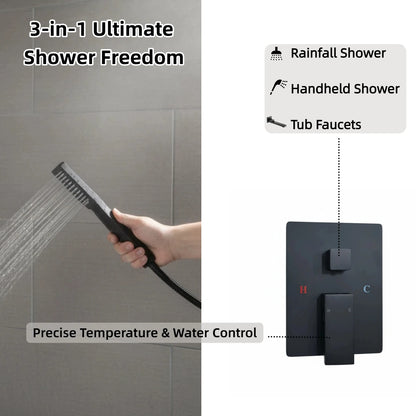 Rain Shower System Matte Black