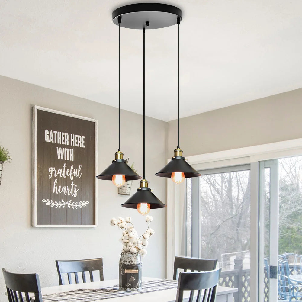 DecorBites™ Vintage Pendant Light Industrial Chandelier