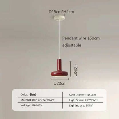 DecorBites™ Disc Shaped LED Pendant Light in Cream White Green for Bedroom Living Rooms
