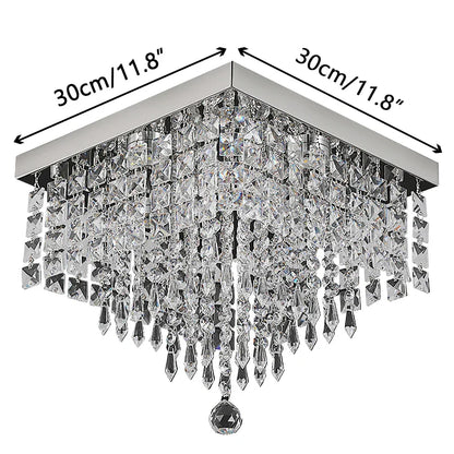 DecorBites™ Crystal LED Chandelier Ceiling Lamp for Luxe Home Decor