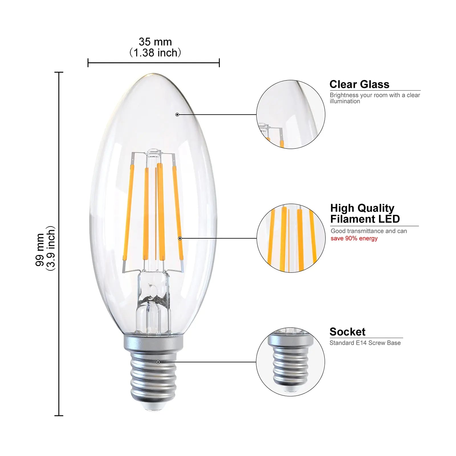 Flame Effect LED Bulb