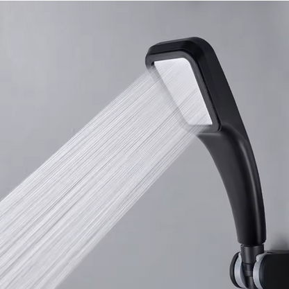 DecorBites™ Black High Pressure Rainfall Shower Head with Bracket and Water Saving Nozzle