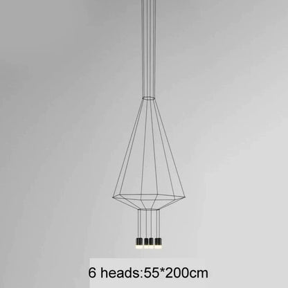 DecorBites™ Industrial Iron Art LED Pendant Light - Black Minimalist Wall Lamp