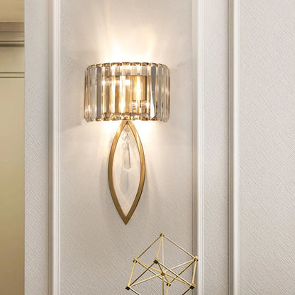 DecorBites™ Crystal LED Black Wall Lamp for Bedroom, Living Room, and Aisle