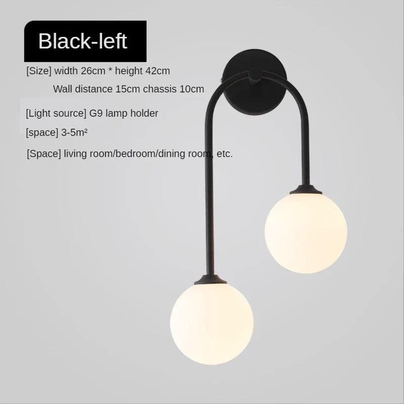 Gold Nordic Wall Sconce With Warm LED For Bedroom