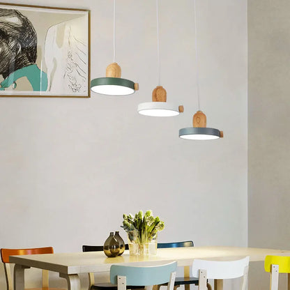DecorBites™ LED Wood Iron Pendant Light for Study, Bedside - Nordic Modern Design
