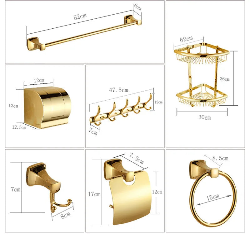 Gold Copper Hardware Set