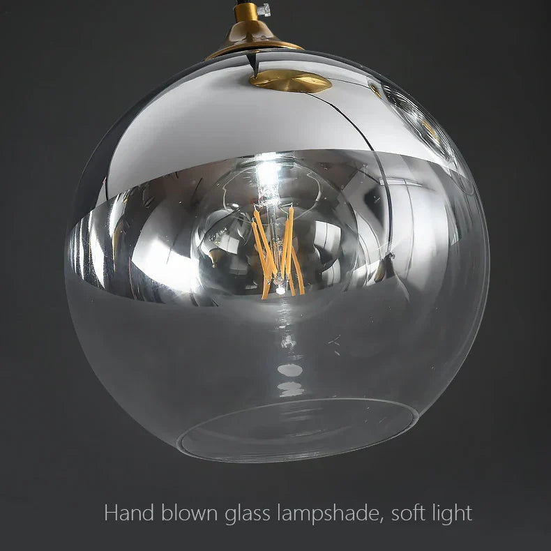 DecorBites™ Glass Ball Pendant Light - Modern Nordic LED Hanging Fixture for Dining and Kitchen