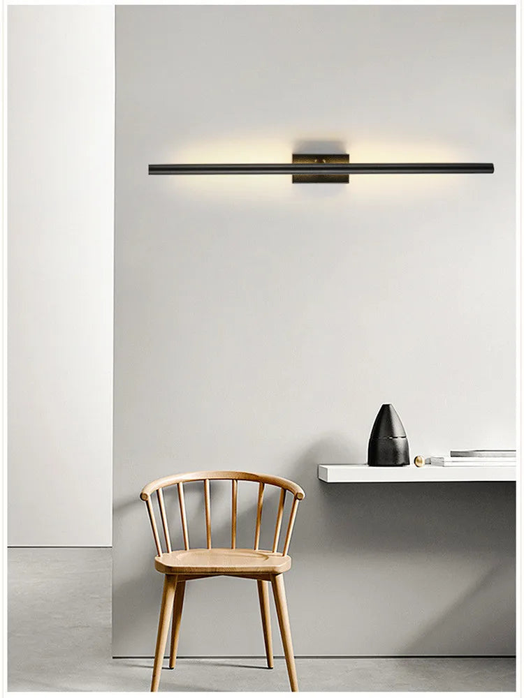 DecorBites™ Linear Metal Tubes LED Wall Light Gold for Modern Living Room & Bathroom Mirrors