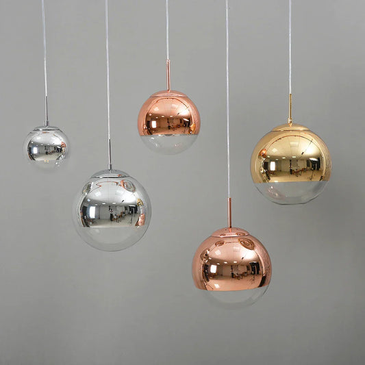 DecorBites™ Glass Ball Electroplate LED Pendant Light for Kitchen Living Room Bedroom