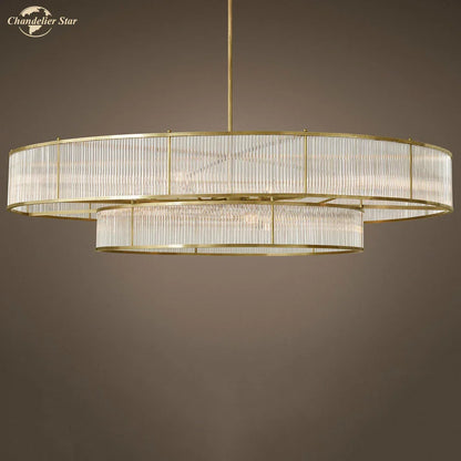 DecorBites™ Glass Chandeliers: Elegant LED Pendant Hanging Lights for Home, Hotel, and Restaurant