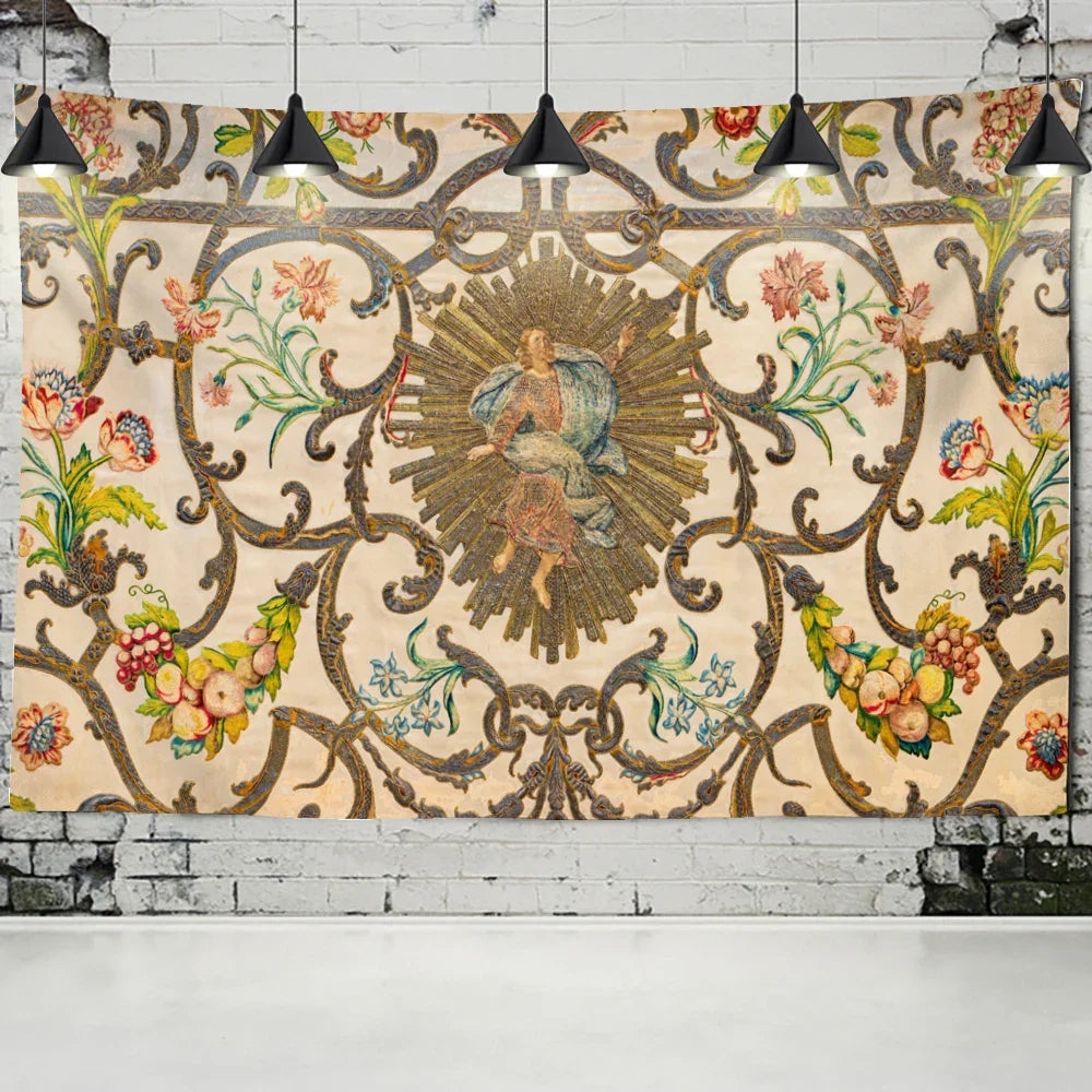 Retro Khaki Wall Tapestry