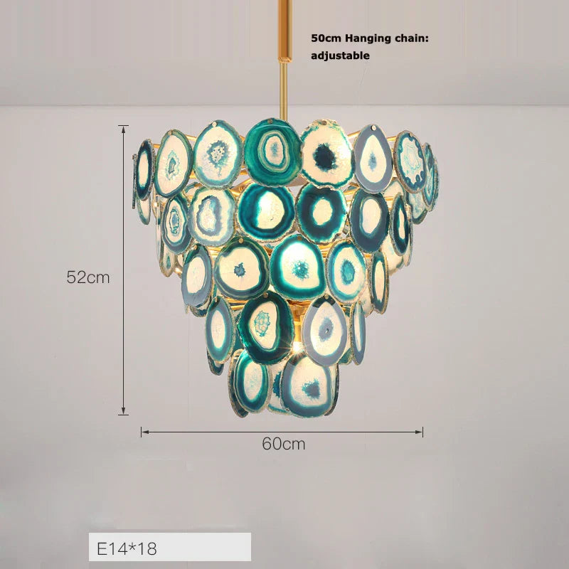 Colorized Agate Chandelier