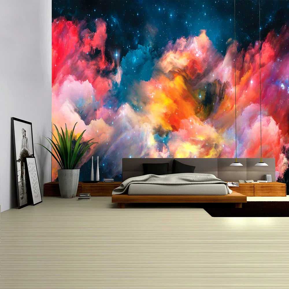 DecorBites™ Galaxy Psychedelic Space Tapestry Hanging for High-Quality Boho Decor