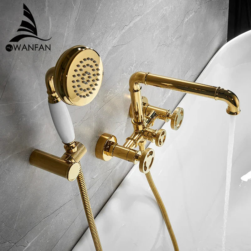 Gold Dual Control Shower Set
