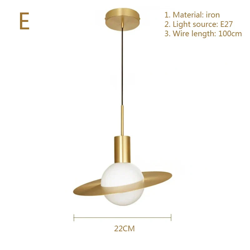 Gold LED Chandelier For Bedroom Or Study