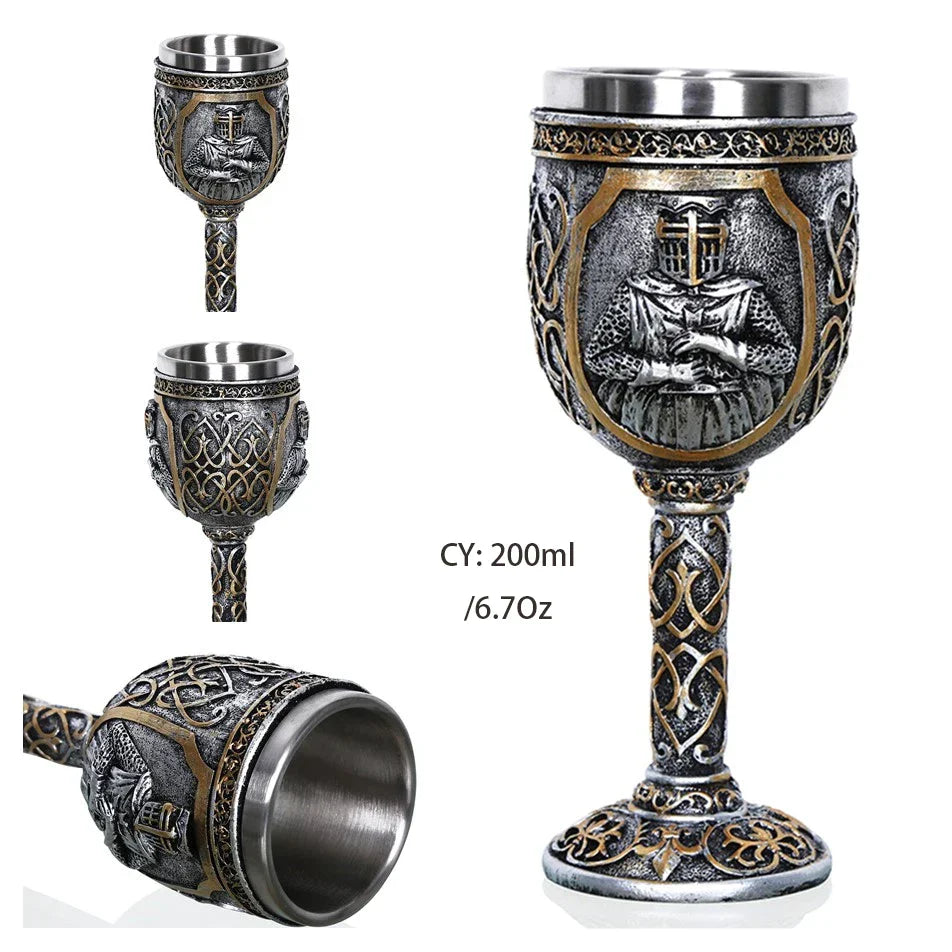 Resin Skull Wine Glass