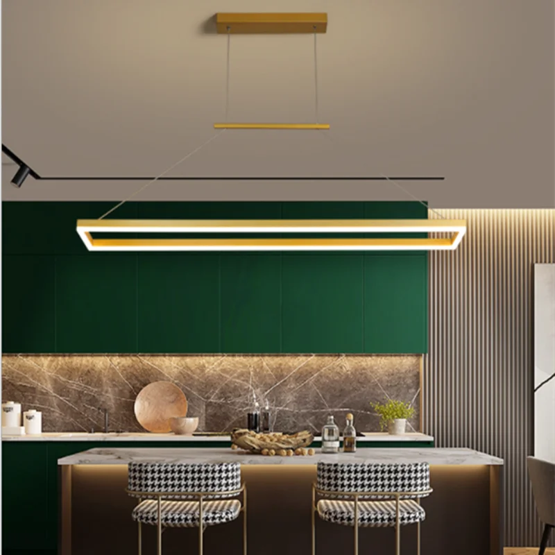 Gold LED Chandelier Aluminum 120cm