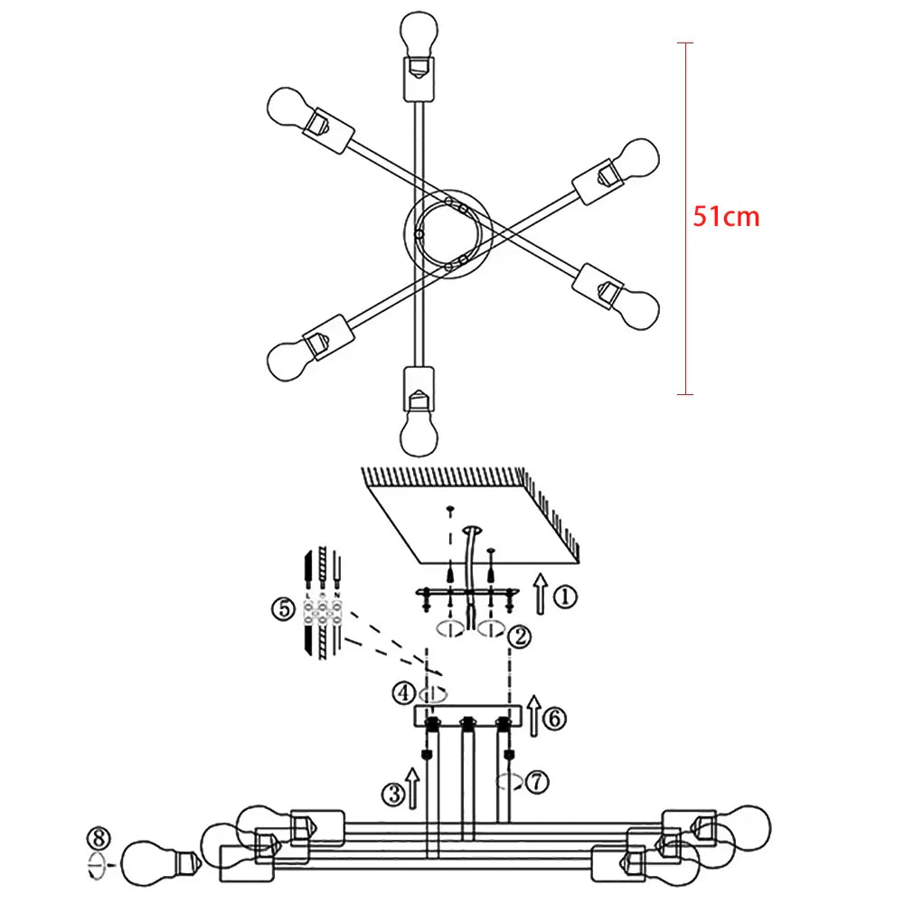 DecorBites™ Industrial LED Ceiling Lights for Modern Minimalist Home Decor