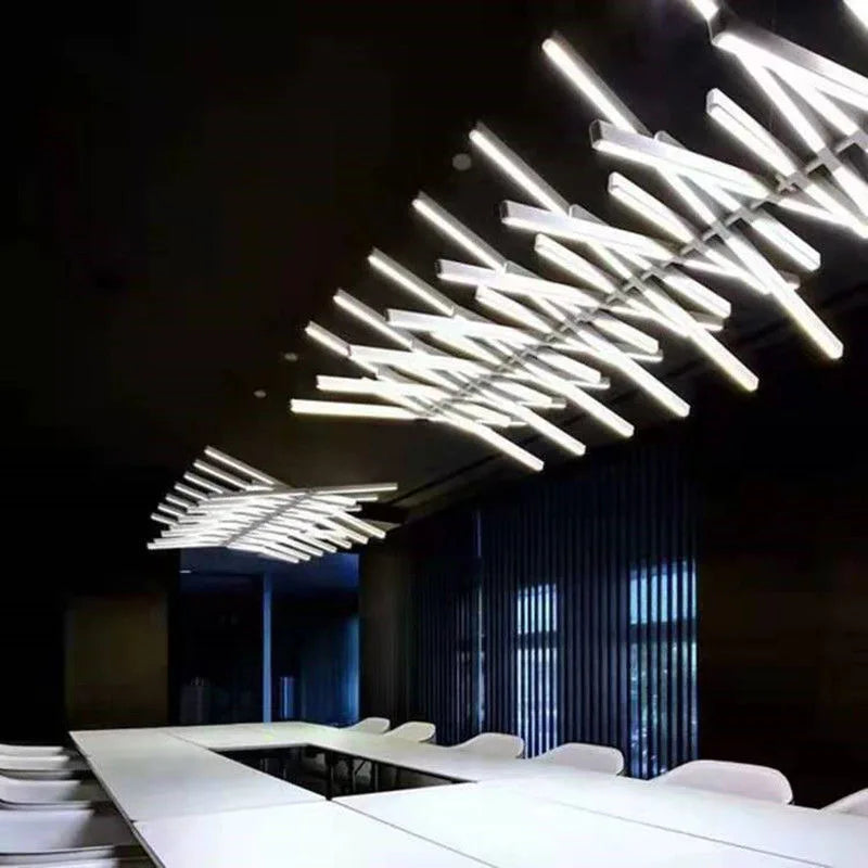 Black Gold Pendant Light 20-Bulb Art Design