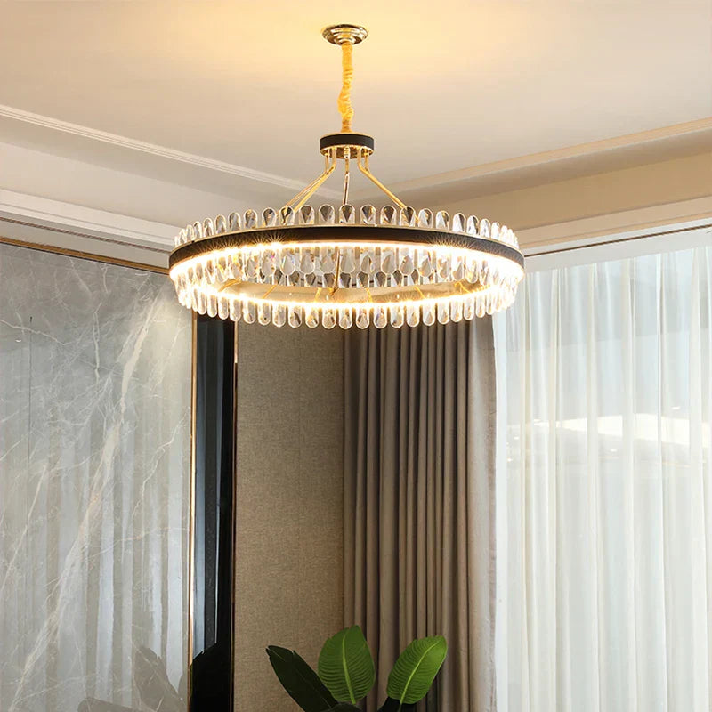 DecorBites™ Crystal Oval Chandelier Lighting for Dinning Room
