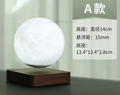 DecorBites™ Levitating Moon Lamp: LED Touch Night Light for Bedroom Decor & Gift