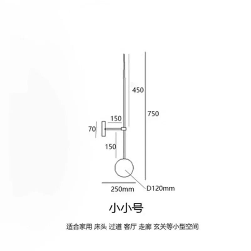 DecorBites™ Glass Ball LED Wall Lamp for Modern Minimalist Decor