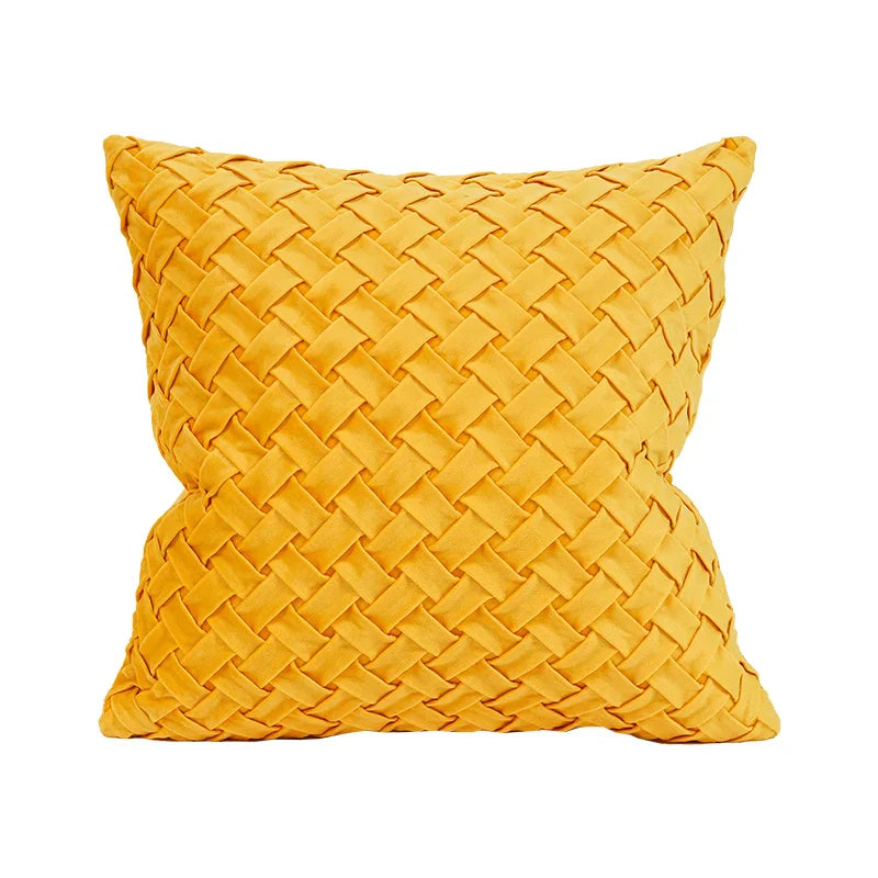 Leather Embroidery Cushion Cover