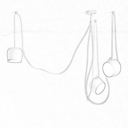 DecorBites™ Black Drum LED Pendant for Kitchen & Restaurant - Spider Industrial Ceiling Light