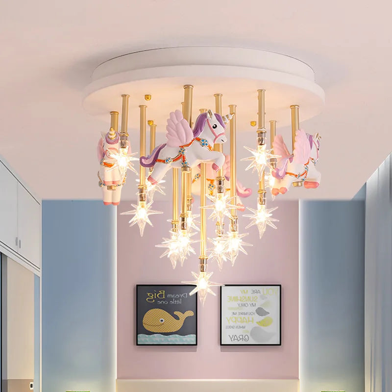 Resin Horse Ceiling Light