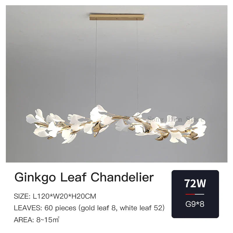 DecorBites™ Ginkgo Ceramic Chandelier: Luxury Pendant Lights for Dining & Living Room
