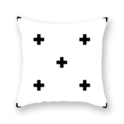 DecorBites™ Black Geometric Cushion Cover | Decorative Sofa Pillow Cases | Living room Throw Home Decor