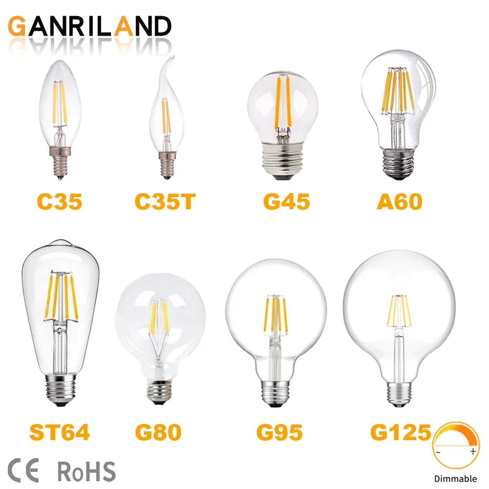 Vintage Glass Bulb Set
