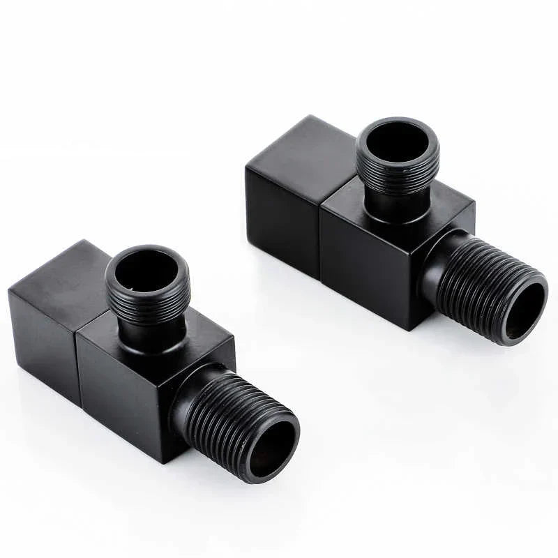 DecorBites™ Brus Gold Corner Valve, Stainless Steel Black Angle Valve for Bathroom Tap