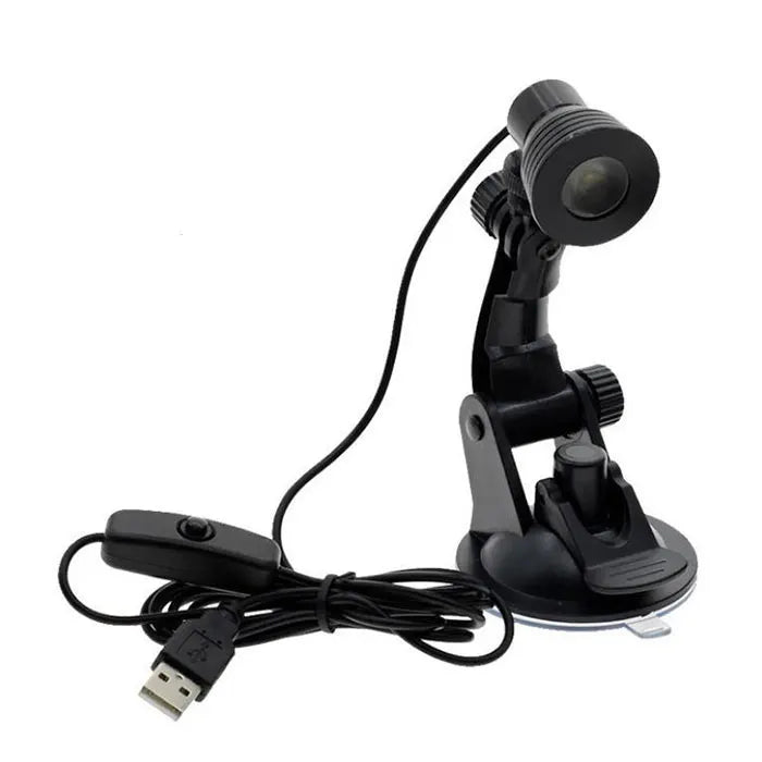 Black Silver Clip-On Lamp