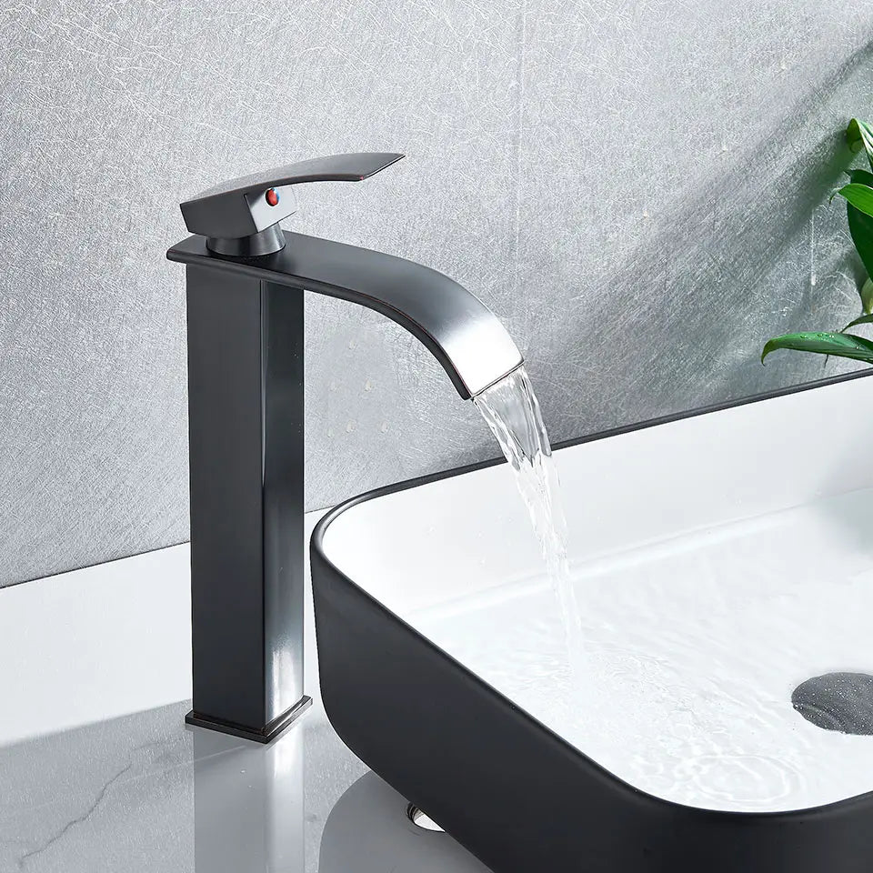 Gold Brass Basin Faucet Sleek Multi-Finish Style