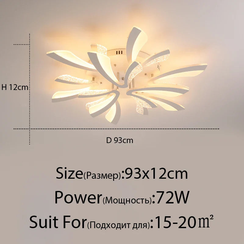 White Black LED Chandelier
