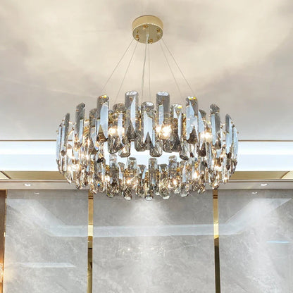 DecorBites™ Crystal LED Chandelier for Elegant Living Room, Dining, Bedroom, Kitchen