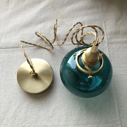 DecorBites™ Glass Ball Pendant Light: Nordic Modern LED Lamp for Bedroom and Bathroom