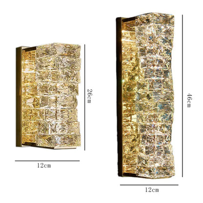 DecorBites™ Crystal Glass Wall Sconce Lamp for Modern Light Luxury Home Decor