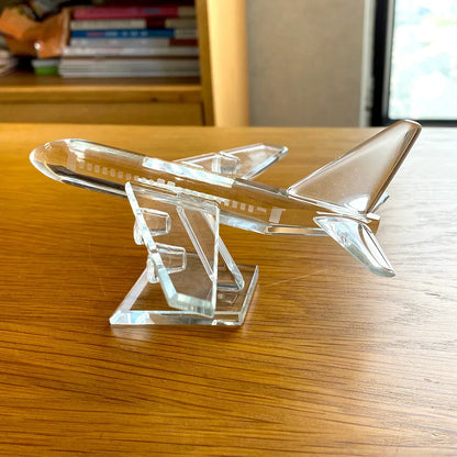 DecorBites™ Crystal Aircraft Figurine Glass Airplane Collectible Home Decor