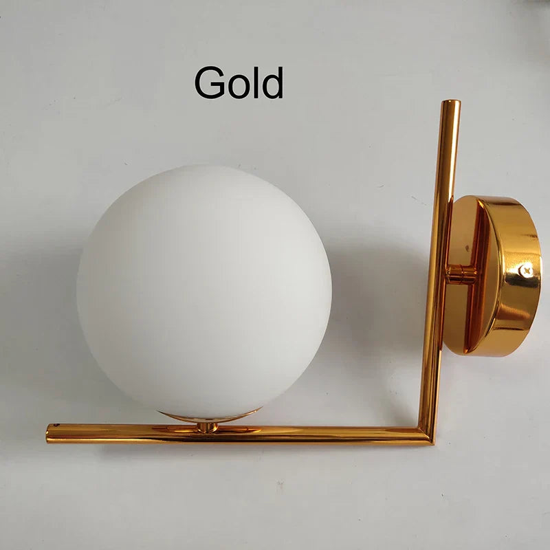 Gold Glass Wall Sconce With Touch Switch