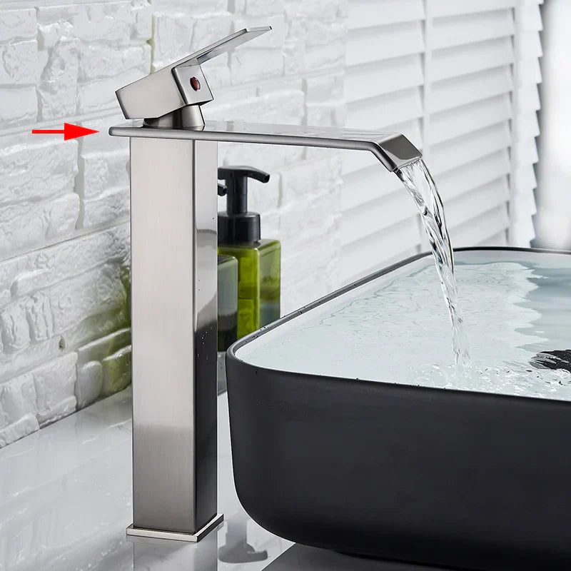 Gold Brass Basin Faucet Sleek Multi-Finish Style