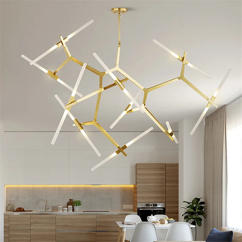 Gold Nordic Chandelier Light