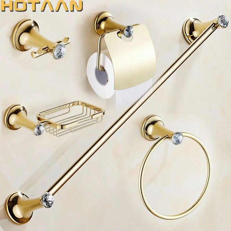 Gold Zinc Bath Accessories