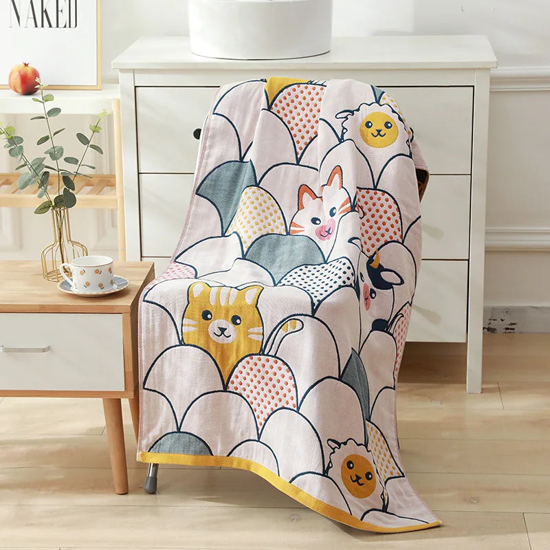 DecorBites™ Cotton Gauze Bath Towel -different styles