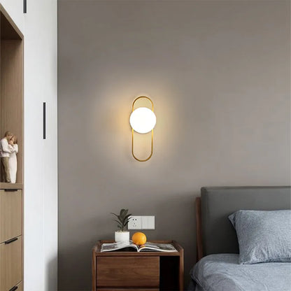 DecorBites™ Glass Gold LED Wall Lamp for Chic Indoor Lighting