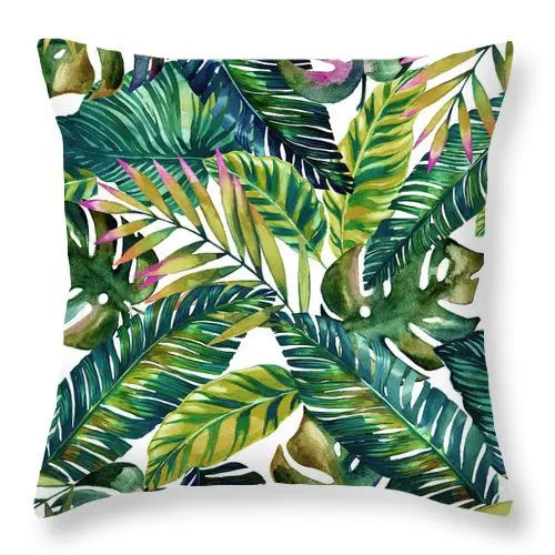 DecorBites™ Green Leaves Decorative Throw Pillowcase 45*45cm for Sofa Home Decor