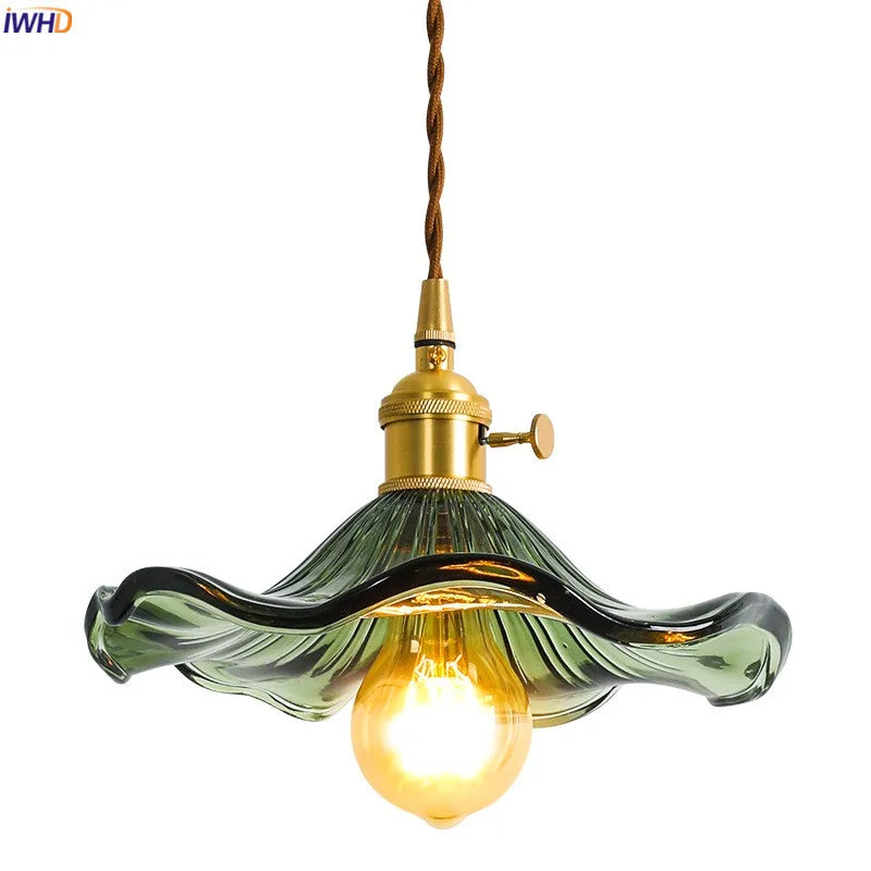 Modern Green Glass Pendant
