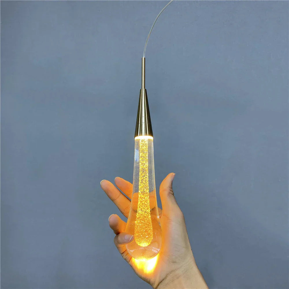 DecorBites™ Crystal Drop Pendant Light - Bedroom Bar Bathroom LED Hanglamp